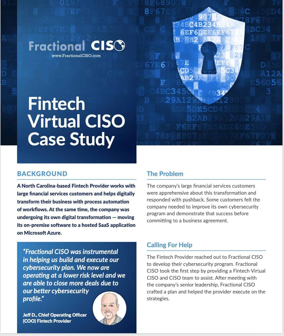 Fintech-Virtual CISO Case Study