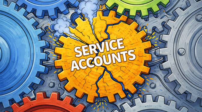 Service Accounts are a gear that can break down.